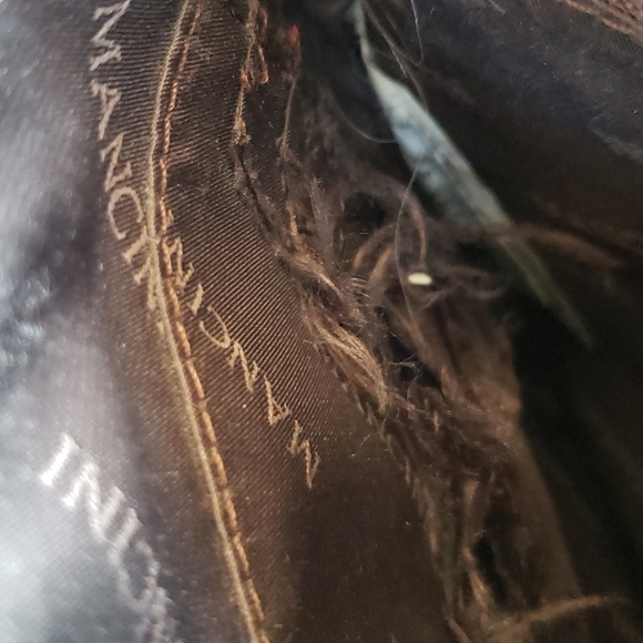 MANCINI Red Leather Crossbody Shoulder Bag Purse - Picture 6 of 6